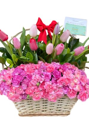 CANASTA DE TULIPANES