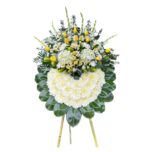 CORONA FUNEBRE "Flores del Cielo"