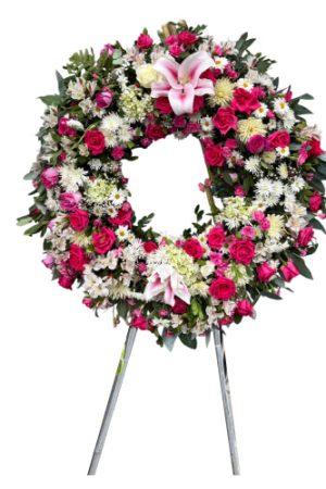 CORONA FUNEBRE "Velo de Estrellas"