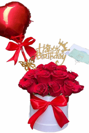 CAJA LUXURY DE ROSAS ROJAS