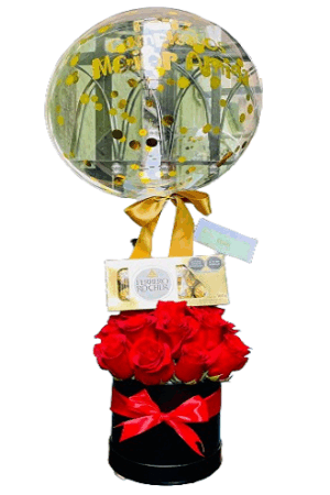 ARREGLO FLORAL DE ROSAS AMOR INFINITO