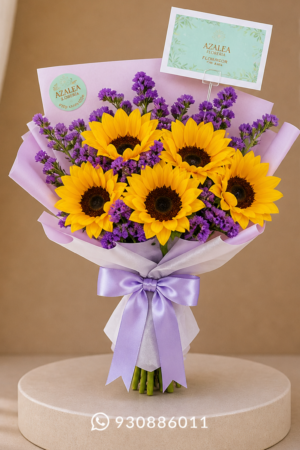 RAMO VIOLETA GIRASOLES Y ESTATIZ