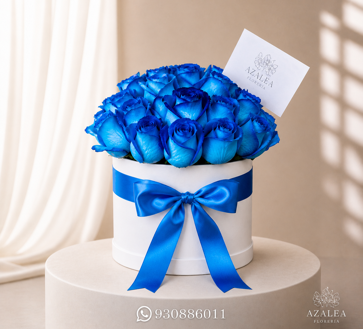 BOX DE ROSAS AZULES - 24 ROSAS