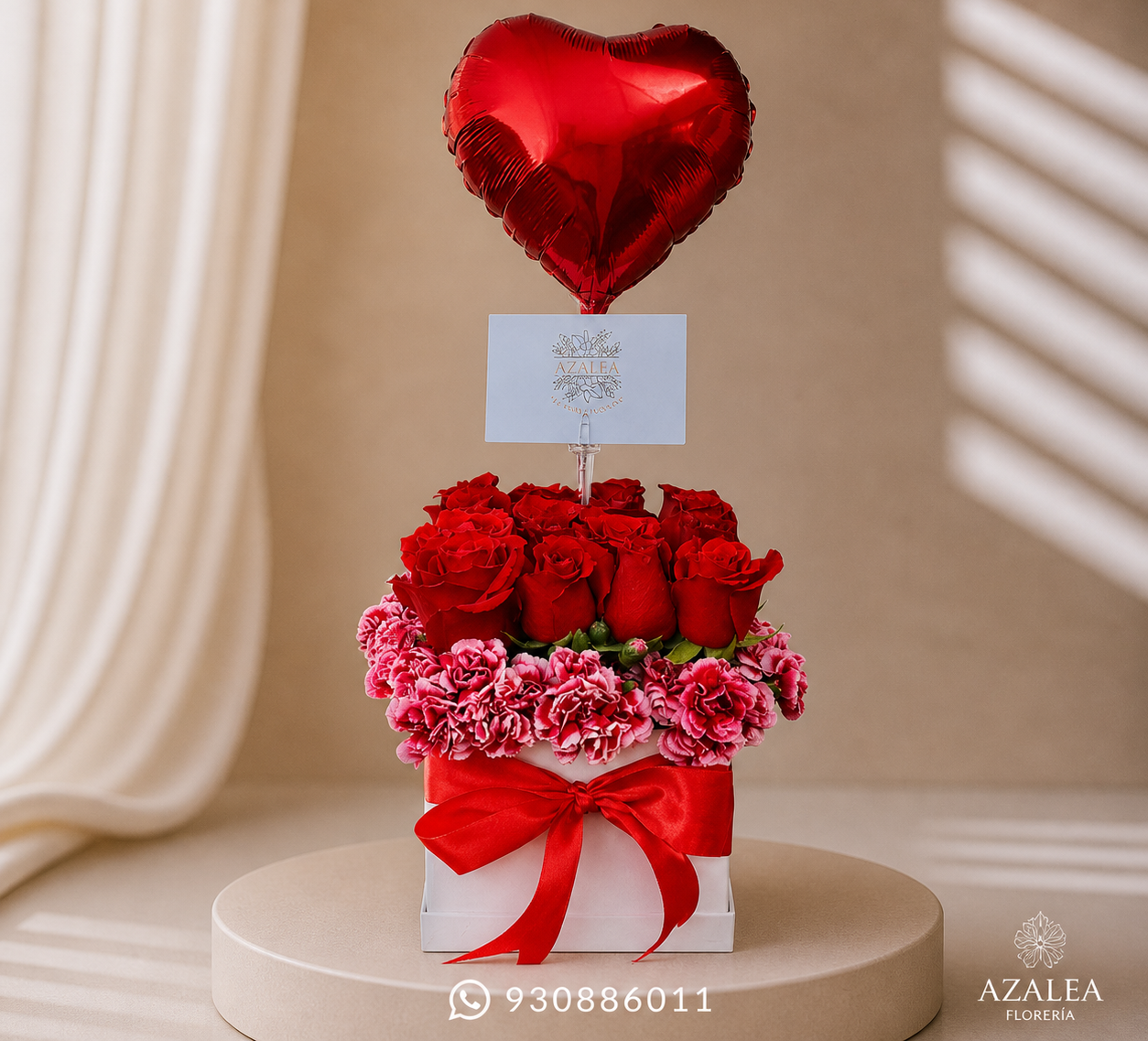 BOX DE ROSAS Y CLAVELES